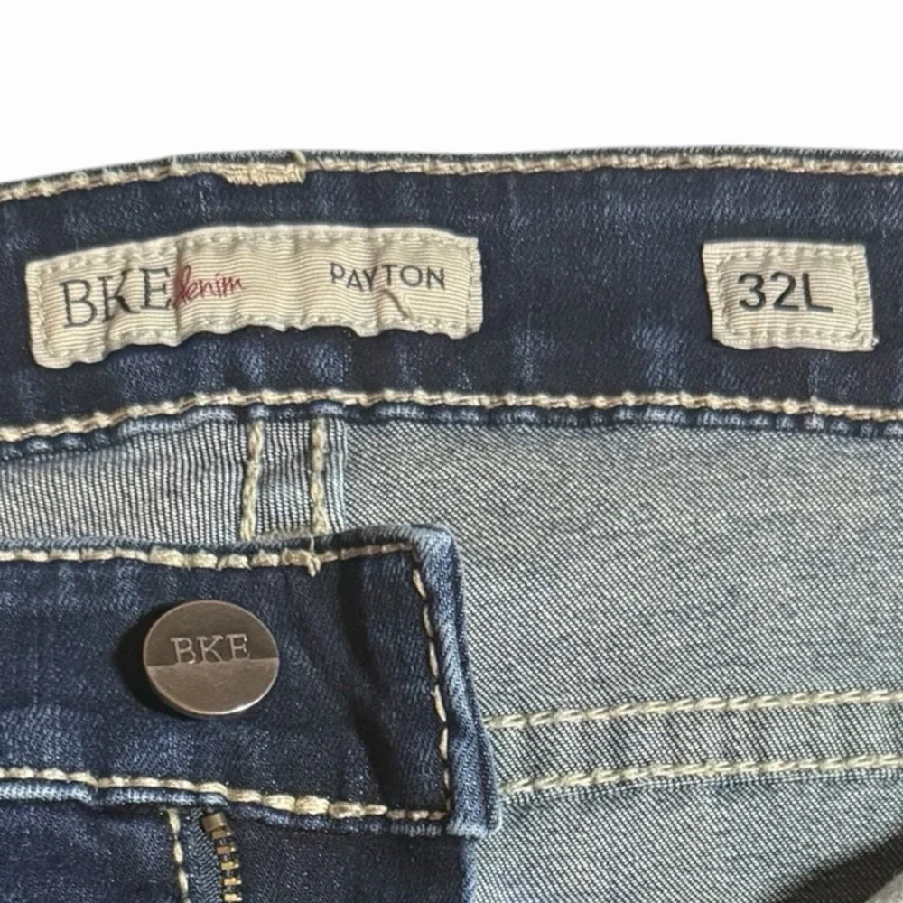 BKE Denim Womens Jeans Size 32L Payton Bootcut Stretch Dark Wash